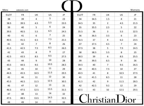 dior shoes size|dior size chart women.